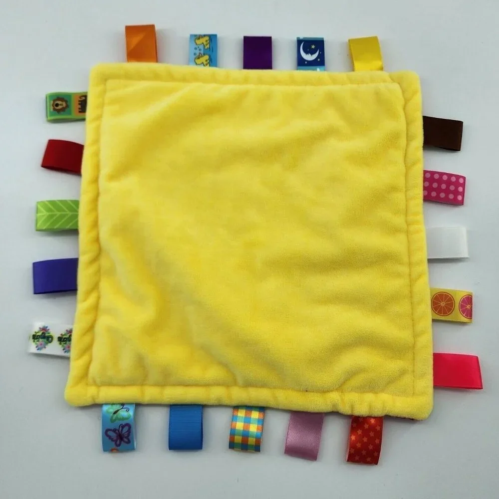X2‎ Cong Erle Pink Lovey Baby Blanket Security Ribbons Tags Butterflies Flowers